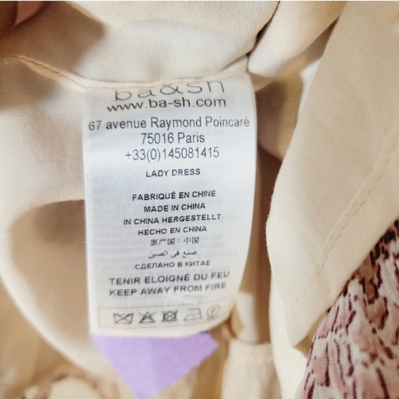 Ba&sh Metallic Effort Hydra Dress in Pink Rose Size Small - Picture 11 of 11